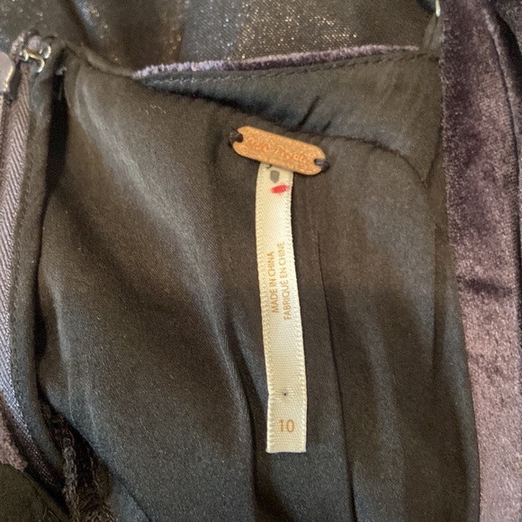 NWOT Free People Sylkie Black Velvet Romper - Picture 5 of 5